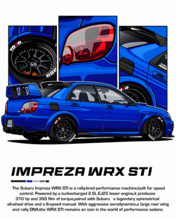 Bil   Plakat   116   Subaru   Impreza   Wrx   Sti