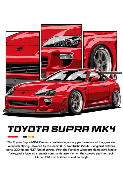Bil   Plakat   120   Toyota   Supra   Mk4