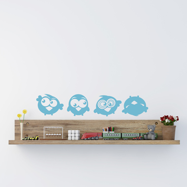 Birdies   Wallsticker   Af   Anline   Ruby    25x25   Cm
