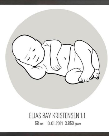 Birth   Poster     Fødselsplakat     :     Liggende   Blå