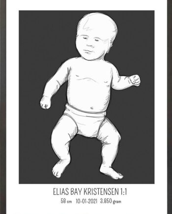 Birth   Poster     Fødselsplakat     :     Tumling   Lyserød