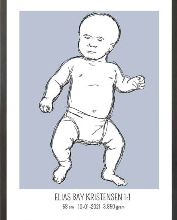 Birth   Poster     Fødselsplakat     :     Tumling   Lyserød
