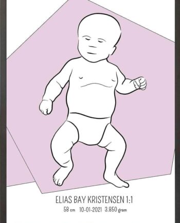 Birth   Poster     Fødselsplakat     :     Tumling   Lyserød