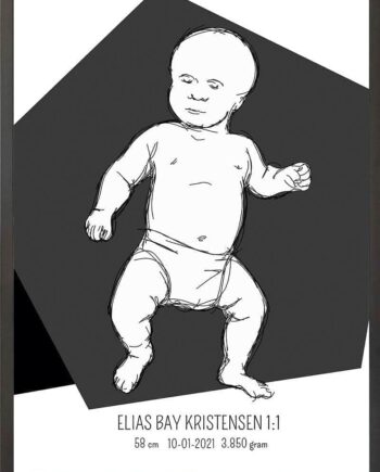 Birth   Poster     Fødselsplakat     :     Tumling   Lyserød