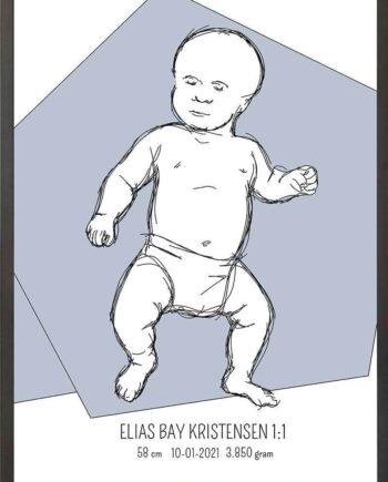 Birth   Poster     Fødselsplakat     :     Tumling   Lyserød
