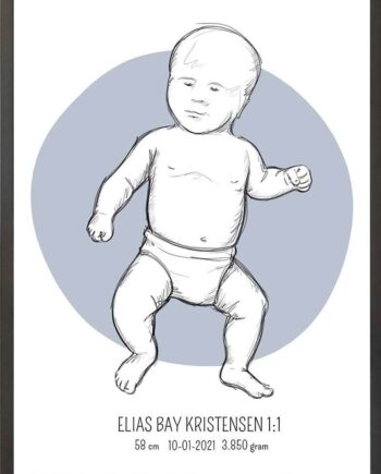 Birth   Poster     Fødselsplakat     :     Tumling   Lyserød