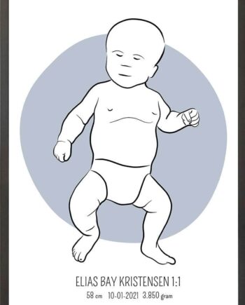 Birth   Poster     Fødselsplakat     :     Tumling   Lyserød