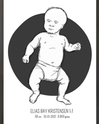 Birth   Poster     Fødselsplakat     :     Tumling   Lyserød