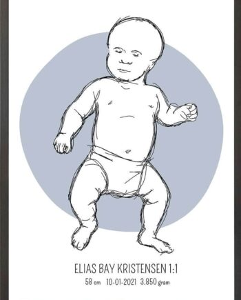 Birth   Poster     Fødselsplakat     :     Tumling   Lyserød