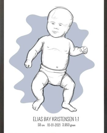 Birth   Poster     Fødselsplakat     :     Tumling   Lyserød