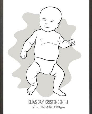Birth   Poster     Fødselsplakat     :     Tumling   Lyserød