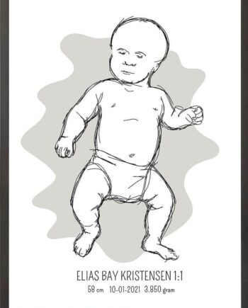 Birth   Poster     Fødselsplakat     :     Tumling   Lyserød