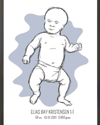 Birth   Poster     Fødselsplakat     :     Tumling   Lyserød