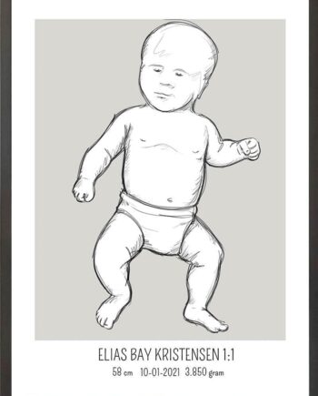 Birth   Poster     Fødselsplakat     :     Tumling   Lyserød