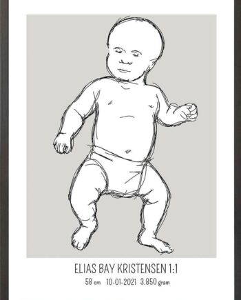 Birth   Poster     Fødselsplakat     :     Tumling   Lyserød