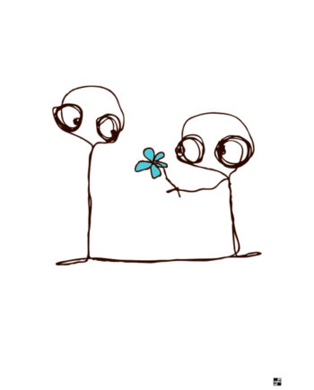 Blå   Blomst   Af   Jummel   Designstudio