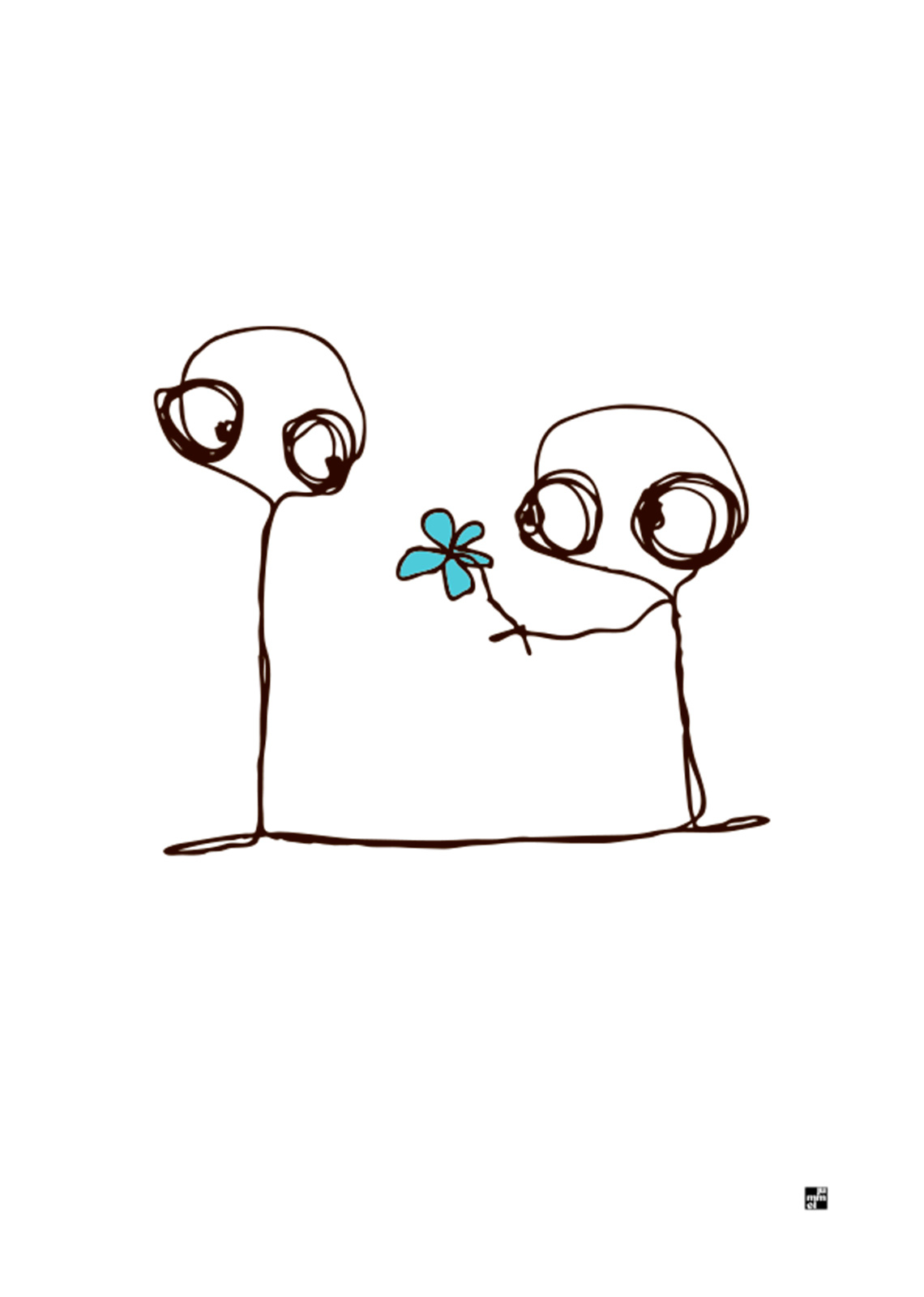 Blå   Blomst   Af   Jummel   Designstudio