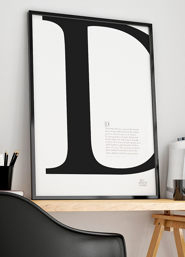 Bogstav D - Plakat 21 X 29 A4 Kr 199 -