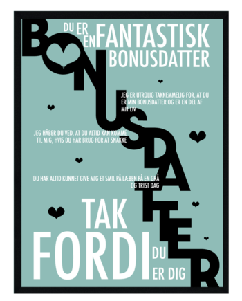 Bonusdatter   Plakat   Personlig   Plakat