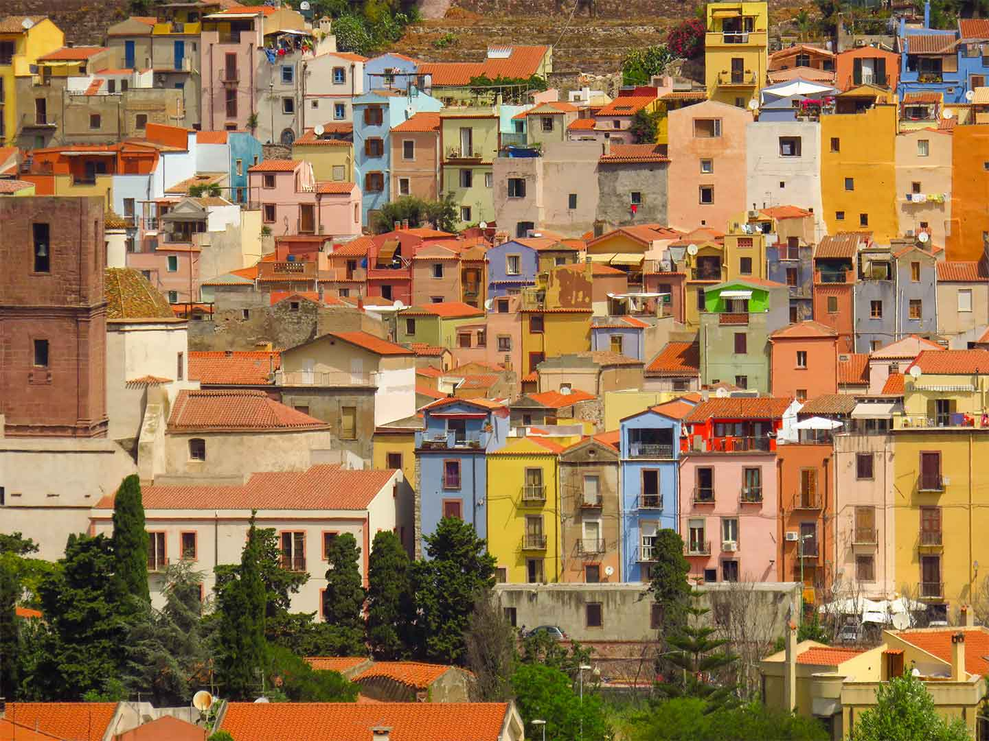 Bosa   Houses   Sardinien   Af   Helle   Christensen