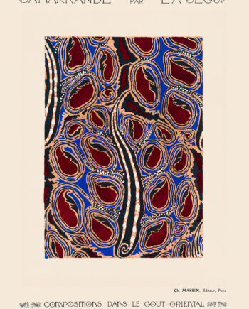 Botanical   Pochoir   Pattern   In   Art   Deco   Style   Af   Plakatwerket