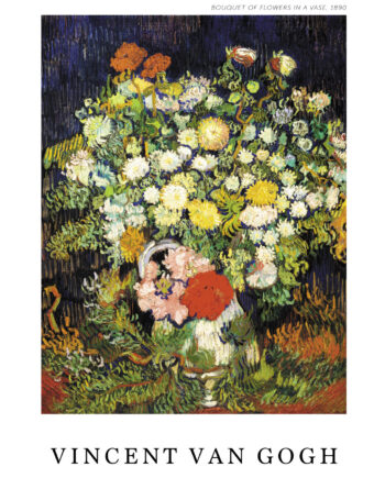 Bouquet   Of   Flowers   In   A   Vase   Af   Plakatwerket