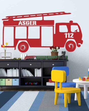 Brandbil   Wallsticker