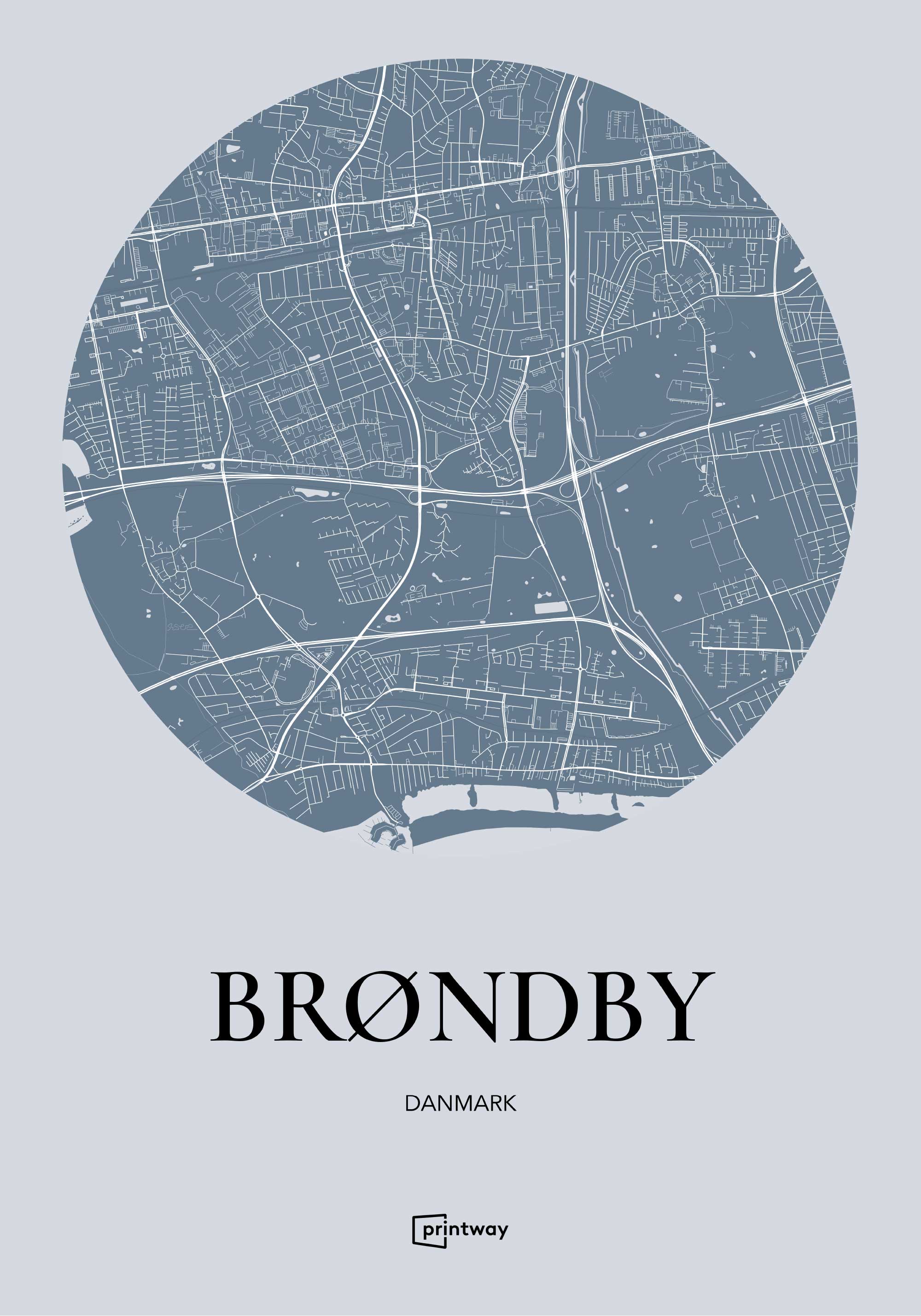 Brøndby Plakaten Havblå