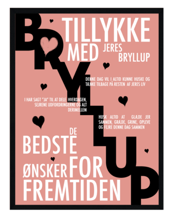 Bryllup   Plakat   Personlig   Plakat