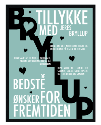 Bryllup   Plakat   Personlig   Plakat