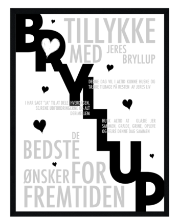 Bryllup   Plakat   Personlig   Plakat