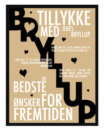 Bryllup   Plakat   Personlig   Plakat