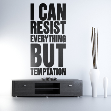 But   Temptation   Wallsticker   Af   Alan   Smithee    45x92   Cm