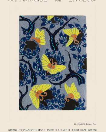 Butterfly   Pochoir   Pattern   Af   Plakatwerket