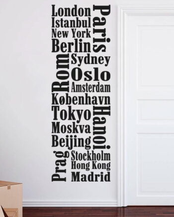 Byer   I   Verden   Wallsticker