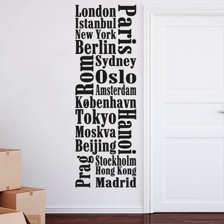 Byer I Verden Wallsticker