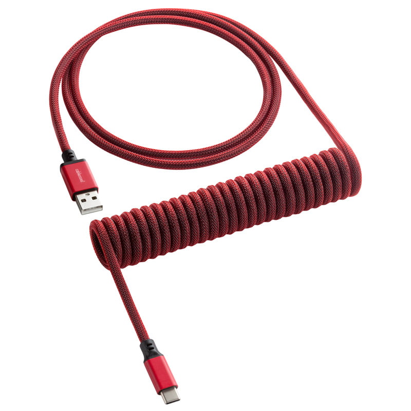 Cablemod   Classic   Coiled   Keyboard   Cable   Usb   A   To   Usb   Type   C    Republic   Red   150cm