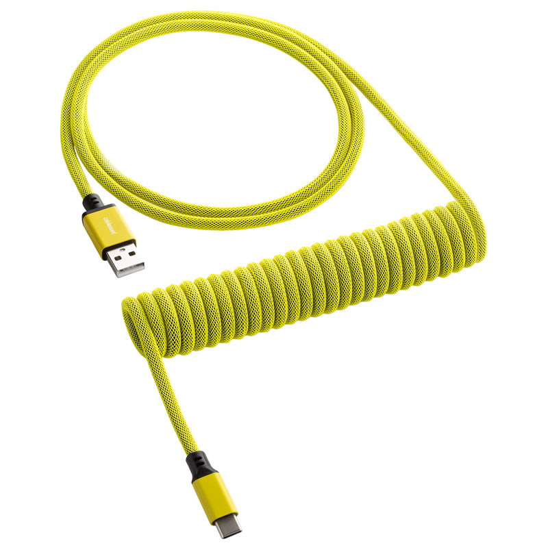 Cablemod   Classic   Coiled   Keyboard   Cable   Usb - C   To   Usb   Type   A    Dominator   Yellow   150cm   Usb   Kabler   Geekd   Dk