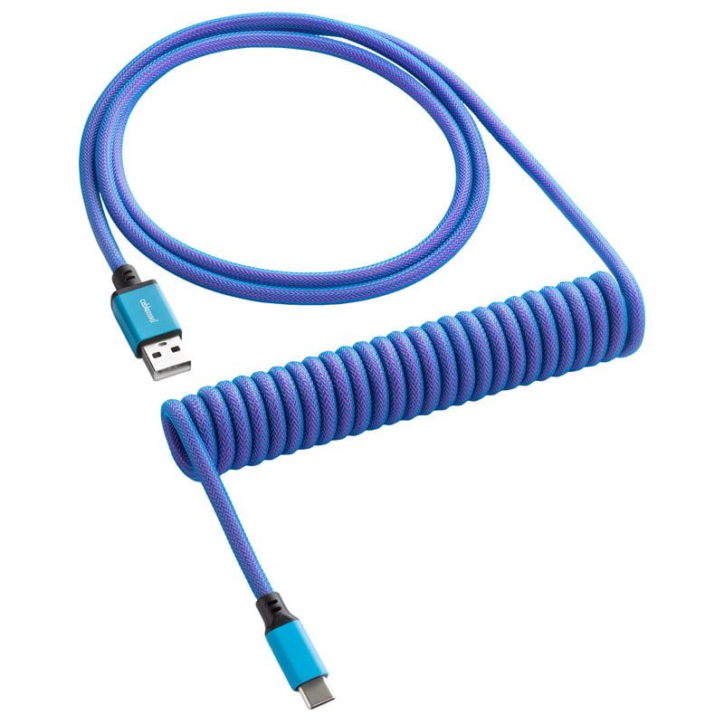 Cablemod   Classic   Coiled   Keyboard   Cable   Usb - C   To   Usb   Type   A    Galaxy   Blue   150cm   Usb   Kabler   Geekd   Dk