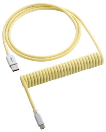 Cablemod   Classic   Coiled   Keyboard   Cable   Usb - C   To   Usb   Type   A    Lemon   Ice   150cm   Usb   Kabler   Geekd   Dk