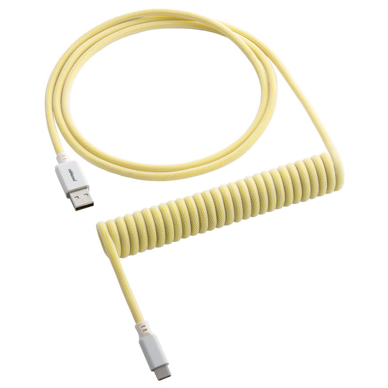 Cablemod   Classic   Coiled   Keyboard   Cable   Usb - C   To   Usb   Type   A    Lemon   Ice   150cm   Usb   Kabler   Geekd   Dk