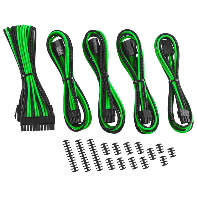 Cablemod   Classic   Modmesh   Cable   Extension   Kit           Series   Black   Light   Green