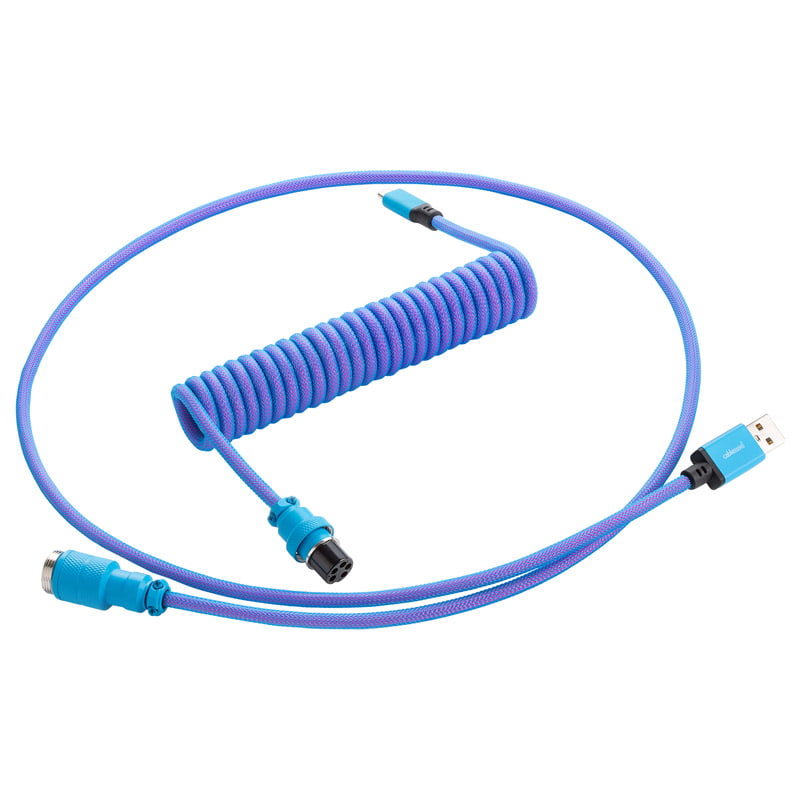 Cablemod   Pro   Coiled   Keyboard   Cable   Usb   A   To   Usb   Type   C    Galaxy   Blue   150cm