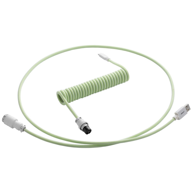 Cablemod   Pro   Coiled   Keyboard   Cable   Usb   A   To   Usb   Type   C     Lime   Sorbet   150cm