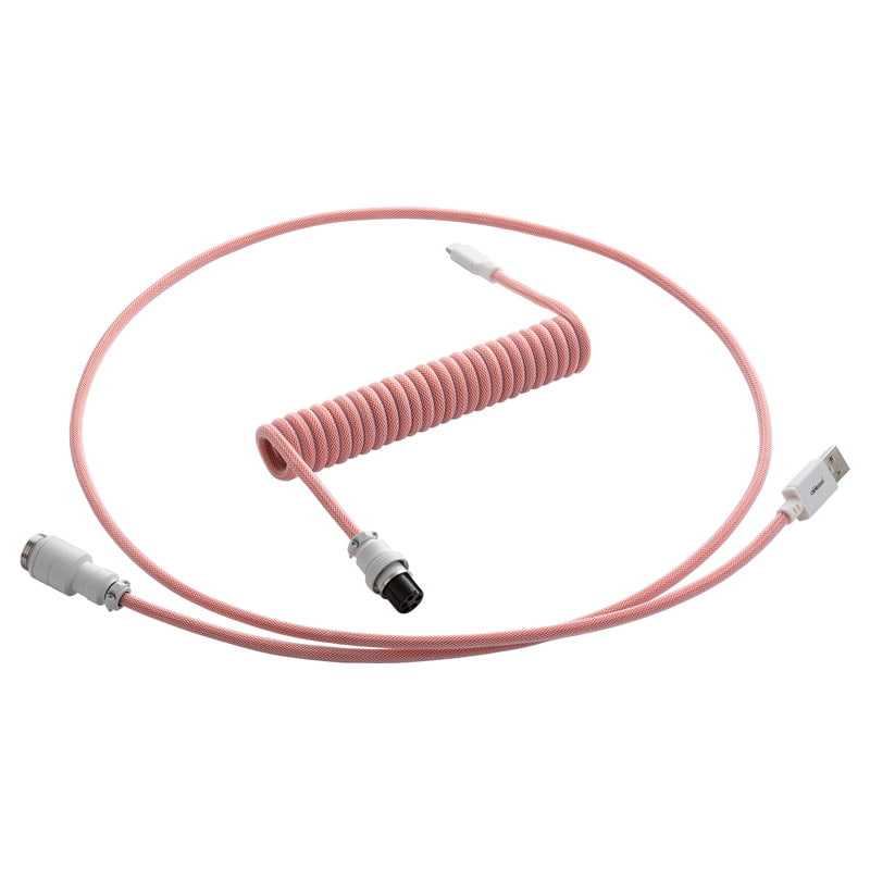 Cablemod   Pro   Coiled   Keyboard   Cable   Usb   A   To   Usb   Type   C    Orangesicle   150cm