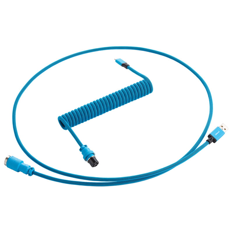 Cablemod   Pro   Coiled   Keyboard   Cable   Usb   A   To   Usb   Type   C    Spectrum   Blue   150cm
