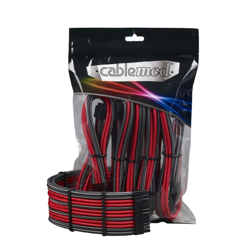Cablemod   Pro   Modmesh   Cable   Extension   Kit   Carbon   Rød   Kabelforlænger   Geekd   Dk