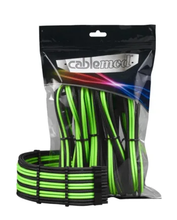 Cablemod   Pro   Modmesh   Cable   Extension   Kit   Sort   Lysegrøn   Kabelforlænger   Geekd   Dk