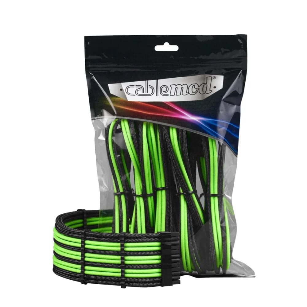Cablemod   Pro   Modmesh   Cable   Extension   Kit   Sort   Lysegrøn   Kabelforlænger   Geekd   Dk