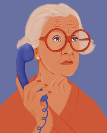 Call   Girl   Blå   Orange   Af   Maladroit